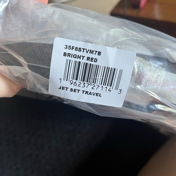 FLASH SALE- Michael Kors Jet Set Charm Crossbody Brown Bright Red- NWOT - Picture 11 of 11